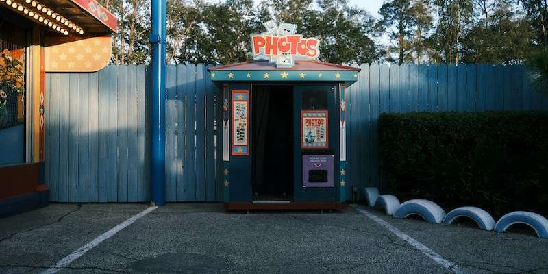photo booth outside product launch venue