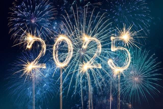 image of 2025 spelt in in fireworks