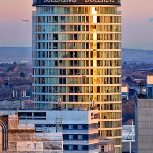 birmingham bullring aerial shot