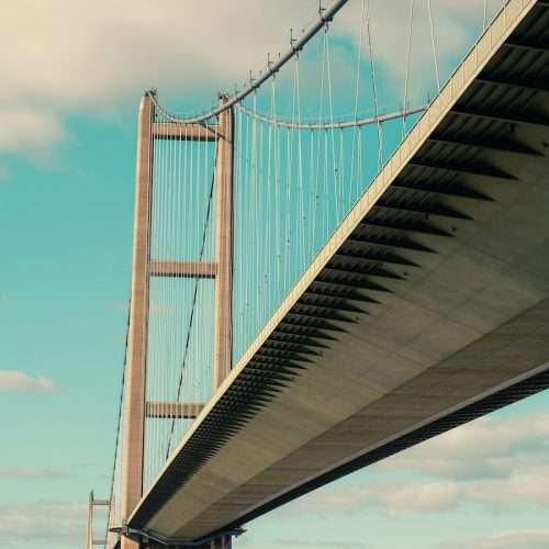 humber bridge from below